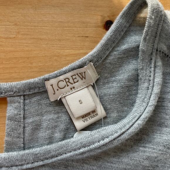 J. Crew - Gray Drapey Tank Top with Silky Hem - Picture 5 of 6